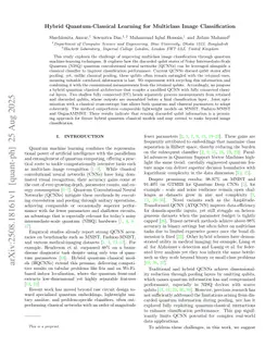 Hybrid Quantum-Classical Learning for Multiclass Image Classification