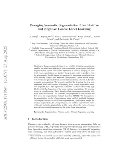 Emerging Semantic Segmentation from Positive and Negative Coarse Label Learning
