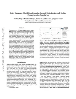 Better Language Model-Based Judging Reward Modeling through Scaling Comprehension Boundaries