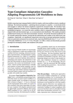 Type-Compliant Adaptation Cascades: Adapting Programmatic LM Workflows to Data