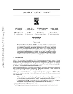 Hermes 4 Technical Report