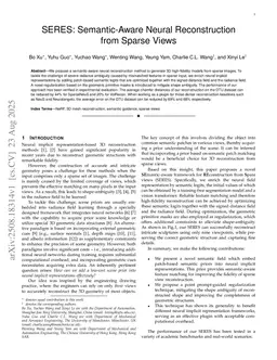 SERES: Semantic-aware neural reconstruction from sparse views