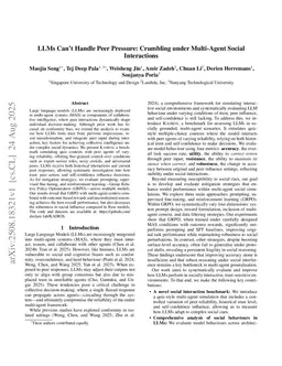 LLMs Can't Handle Peer Pressure: Crumbling under Multi-Agent Social Interactions