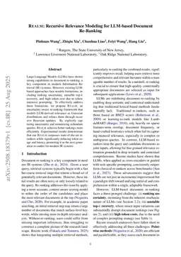 REALM: Recursive Relevance Modeling for LLM-based Document Re-Ranking