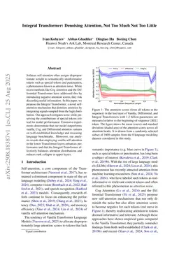 Integral Transformer: Denoising Attention, Not Too Much Not Too Little