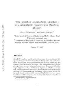From Prediction to Simulation: AlphaFold 3 as a Differentiable Framework for Structural Biology