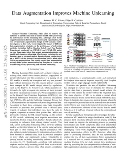 Data Augmentation Improves Machine Unlearning