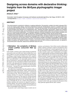 Designing across domains with declarative thinking: Insights from the 96-Eyes ptychographic imager project