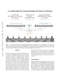 Controllable Single-shot Animation Blending with Temporal Conditioning