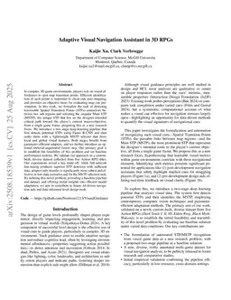 Adaptive Visual Navigation Assistant in 3D RPGs