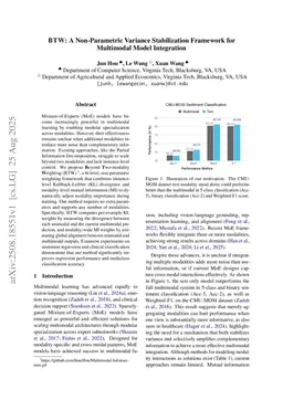 BTW: A Non-Parametric Variance Stabilization Framework for Multimodal Model Integration