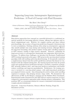 Improving Long-term Autoregressive Spatiotemporal Predictions: A Proof of Concept with Fluid Dynamics