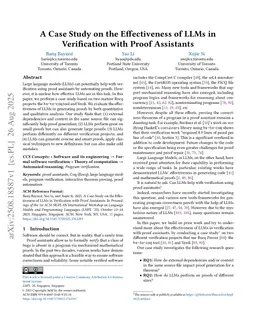 A Case Study on the Effectiveness of LLMs in Verification with Proof Assistants