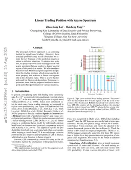 Linear Trading Position with Sparse Spectrum