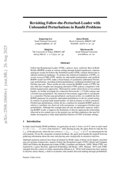 Revisiting Follow-the-Perturbed-Leader with Unbounded Perturbations in Bandit Problems