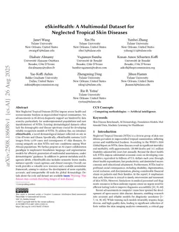 eSkinHealth: A Multimodal Dataset for Neglected Tropical Skin Diseases