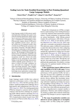 Task-Stratified Knowledge Scaling Laws for Post-Training Quantized Large Language Models