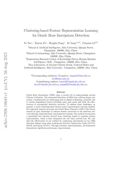 Clustering-based Feature Representation Learning for Oracle Bone Inscriptions Detection
