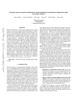 Empathy Omni: Enabling Empathetic Speech Response Generation through Large Language Models
