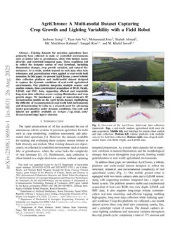 AgriChrono: A Multi-modal Dataset Capturing Crop Growth and Lighting Variability with a Field Robot