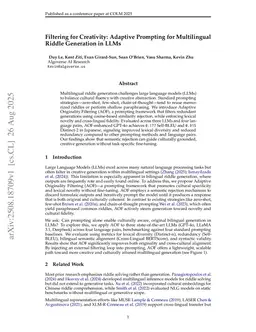 Adaptive Originality Filtering: Rejection Based Prompting and RiddleScore for Culturally Grounded Multilingual Riddle Generation