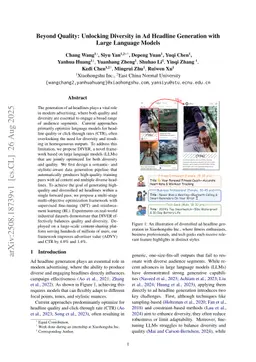 Beyond Quality: Unlocking Diversity in Ad Headline Generation with Large Language Models