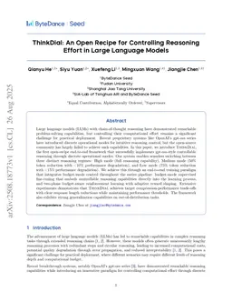 ThinkDial: An Open Recipe for Controlling Reasoning Effort in Large Language Models