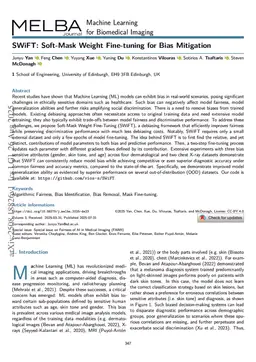 SWiFT: Soft-Mask Weight Fine-tuning for Bias Mitigation
