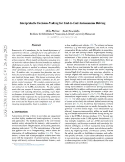 Interpretable Decision-Making for End-to-End Autonomous Driving