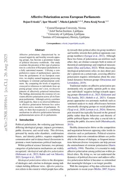 Affective Polarization across European Parliaments