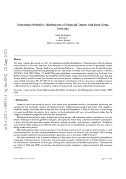 Forecasting Probability Distributions of Financial Returns with Deep Neural Networks