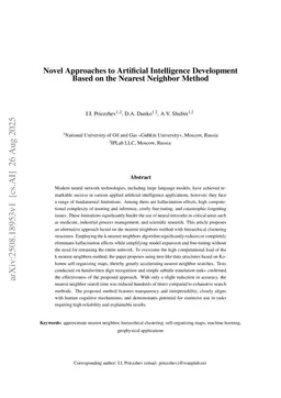 Novel Approaches to Artificial Intelligence Development Based on the Nearest Neighbor Method