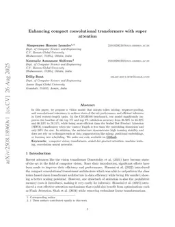 Enhancing compact convolutional transformers with super attention