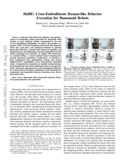 HuBE: Cross-Embodiment Human-like Behavior Execution for Humanoid Robots