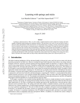 Learning with springs and sticks