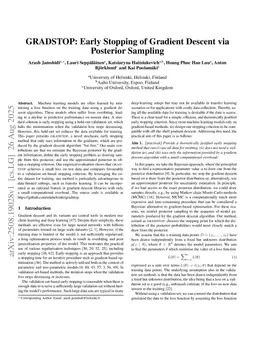 GRADSTOP: Early Stopping of Gradient Descent via Posterior Sampling