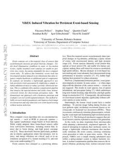 VibES: Induced Vibration for Persistent Event-Based Sensing