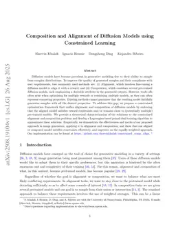 Composition and Alignment of Diffusion Models using Constrained Learning