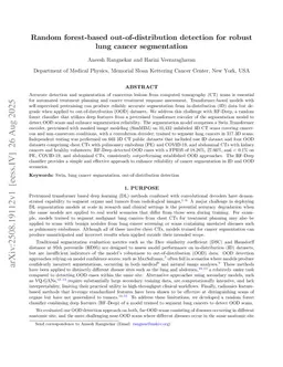 Random forest-based out-of-distribution detection for robust lung cancer segmentation