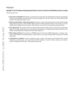 QuadKAN: KAN-Enhanced Quadruped Motion Control via End-to-End Reinforcement Learning