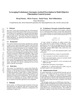 Leveraging Evolutionary Surrogate-Assisted Prescription in Multi-Objective Chlorination Control Systems