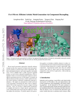 FastMesh: Efficient Artistic Mesh Generation via Component Decoupling