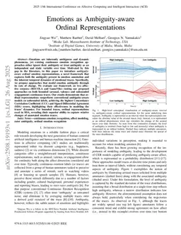 Emotions as Ambiguity-aware Ordinal Representations