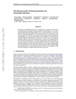 The Ramon Llull's Thinking Machine for Automated Ideation