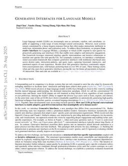 Generative Interfaces for Language Models