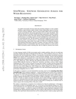 StepWiser: Stepwise Generative Judges for Wiser Reasoning