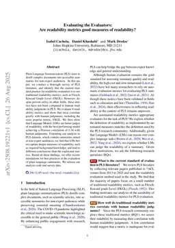 Evaluating the Evaluators: Are readability metrics good measures of readability?