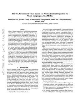 TTF-VLA: Temporal Token Fusion via Pixel-Attention Integration for Vision-Language-Action Models