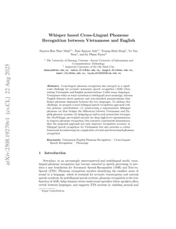 Whisper based Cross-Lingual Phoneme Recognition between Vietnamese and English