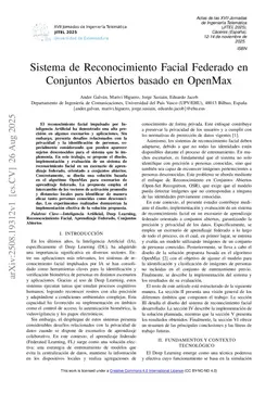 Sistema de Reconocimiento Facial Federado en Conjuntos Abiertos basado en OpenMax